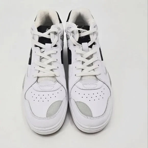 Polo Ralph Lauren Men's Court Mid Pro Leather Chunky White Sneakers Size 10.5